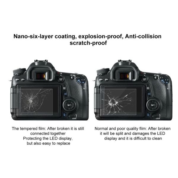 PULUZ 2.5D 9H Tempered Glass Film for Canon 650D, Compatible with 80D / 70D / 77D (9000D) / 800D (X9I) / 700D (X7I) / 750D (X8I) / 760D (8000D) / XC10 / XC15 / 7D2, Pentax Q1 / K-S1 / Q10 / Q7, Panasonic ZS35, Nikon V1 - Image 7
