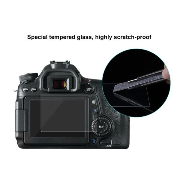 PULUZ 2.5D 9H Tempered Glass Film for Canon 650D, Compatible with 80D / 70D / 77D (9000D) / 800D (X9I) / 700D (X7I) / 750D (X8I) / 760D (8000D) / XC10 / XC15 / 7D2, Pentax Q1 / K-S1 / Q10 / Q7, Panasonic ZS35, Nikon V1 - Image 9
