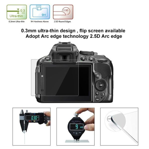 PULUZ 2.5D 9H Tempered Glass Film for Nikon D5300, Compatible with Nikon D5300 / D5500 / D5600, Pentax K-1 / K-1markii - Image 6