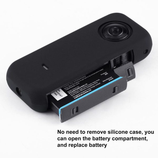 PULUZ Full Body Dust-proof Silicone Protective Case for Insta360 ONE X2 (Black) - Image 6