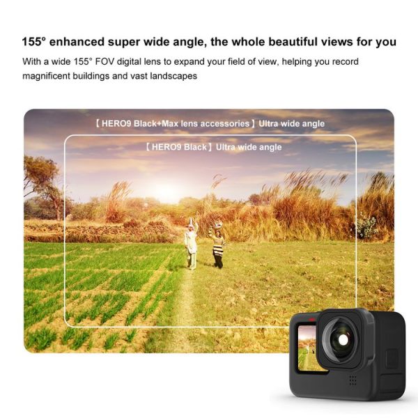 PULUZ Max Lens Mod Wide Angle Lens for GoPro Hero13 Black / Hero12 Black / Hero11 Black / HERO10 Black / HERO9 Black (Black) - Image 6