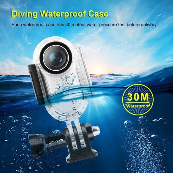 PULUZ 30m Underwater Waterproof Housing Protective Case for Insta360 GO 2, with Base Adapter & Screw (Transparent) - Image 5