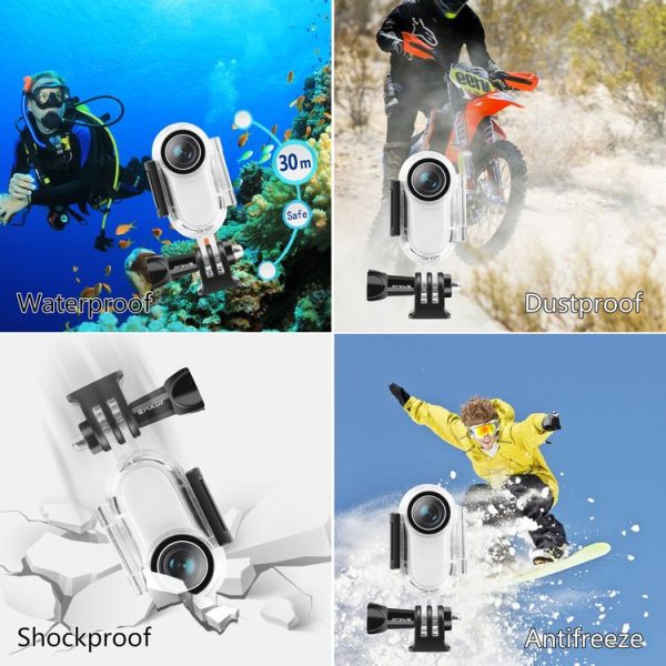 PULUZ 30m Underwater Waterproof Housing Protective Case for Insta360 GO 2, with Base Adapter & Screw (Transparent) - Image 6
