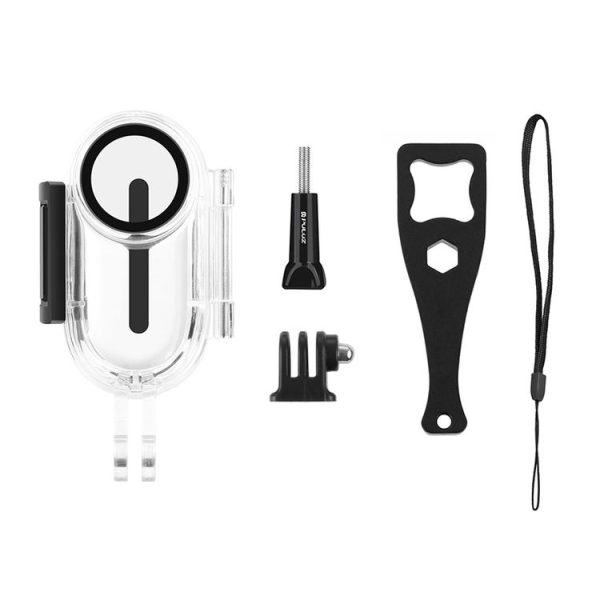 PULUZ 30m Underwater Waterproof Housing Protective Case for Insta360 GO 2, with Base Adapter & Screw (Transparent) - Image 7