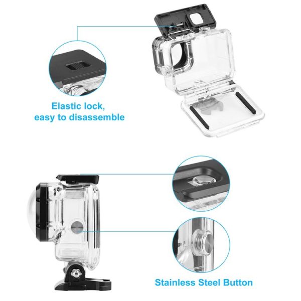 PULUZ 40m Waterproof Housing Protective Case with Buckle Basic Mount & Screw for GoPro HERO12 Black / 11 Black / 11 Black Mini / 10 Black / 9 Black Max Lens Mod (Transparent) - Image 3
