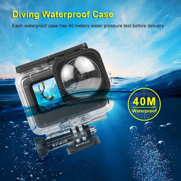 PULUZ 40m Waterproof Housing Protective Case with Buckle Basic Mount & Screw for GoPro HERO12 Black / 11 Black / 11 Black Mini / 10 Black / 9 Black Max Lens Mod (Transparent) - Image 4