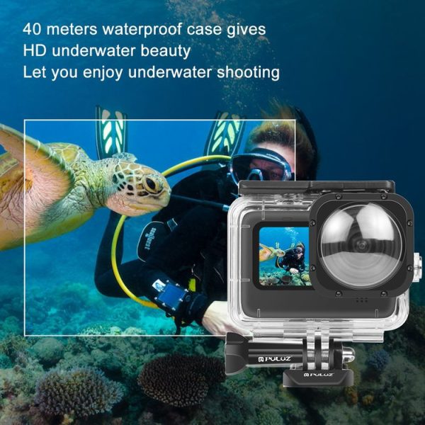 PULUZ 40m Waterproof Housing Protective Case with Buckle Basic Mount & Screw for GoPro HERO12 Black / 11 Black / 11 Black Mini / 10 Black / 9 Black Max Lens Mod (Transparent) - Image 5