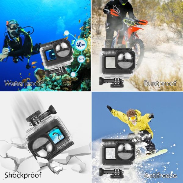 PULUZ 40m Waterproof Housing Protective Case with Buckle Basic Mount & Screw for GoPro HERO12 Black / 11 Black / 11 Black Mini / 10 Black / 9 Black Max Lens Mod (Transparent) - Image 6