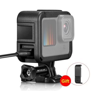 PULUZ Frame Expansion PA Cage with Side Interface Cover for GoPro HERO13 Black / 12 Black / 11 Black / 10 Black / 9 Black (Black)
