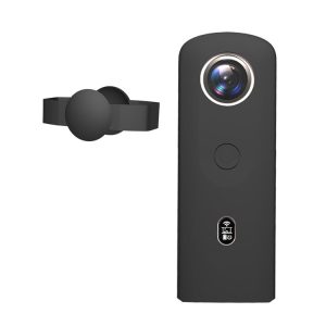 PULUZ Silicone Protective Case with Lens Cover for Ricoh Theta SC2 360 Panoramic Camera (Black)