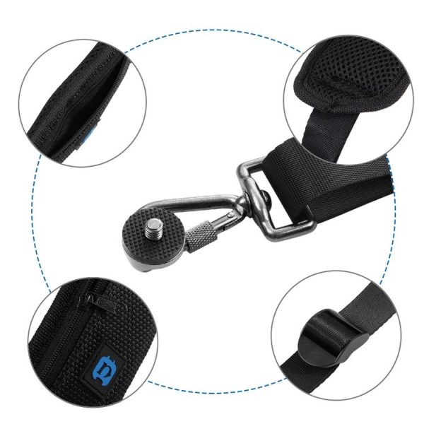 PULUZ Quick Release Anti-Slip Soft Pad Nylon Single Shoulder Camera Strap with Metal Hook for SLR / DSLR Cameras - Image 5