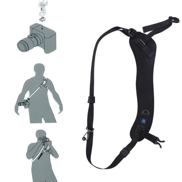 PULUZ Quick Release Anti-Slip Soft Pad Nylon Breathable Curved Camera Strap with Metal Hook for SLR / DSLR Cameras - Image 7