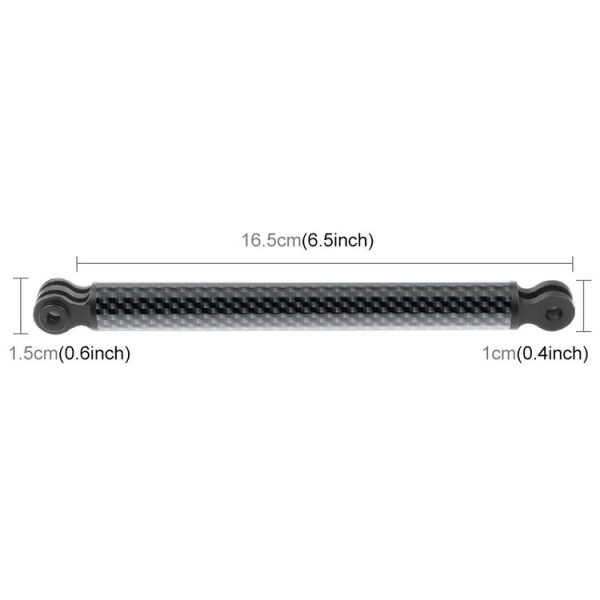 PULUZ 165mm Aluminum Alloy Carbon Fiber Floating Buoyancy Selfie-stick Extension Arm Rods for GoPro, Insta360, DJI and Other Action Cameras - Image 3