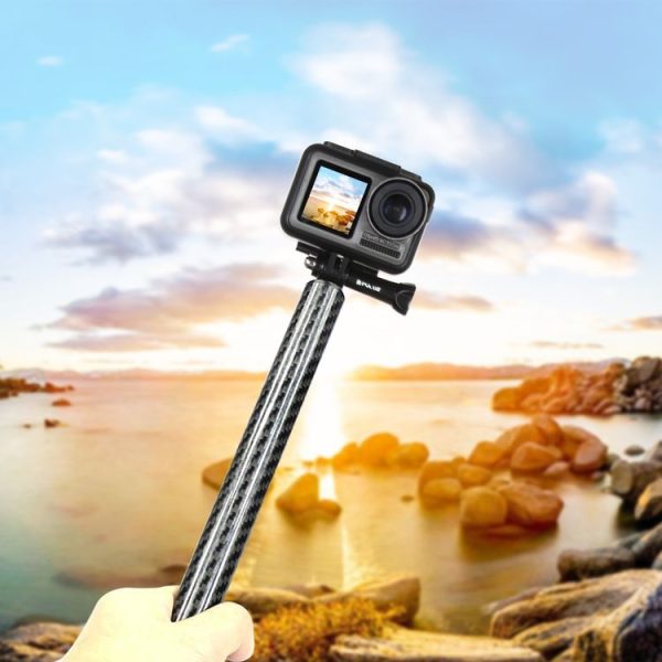 PULUZ 165mm Aluminum Alloy Carbon Fiber Floating Buoyancy Selfie-stick Extension Arm Rods for GoPro, Insta360, DJI and Other Action Cameras - Image 7