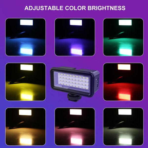 PULUZ 40 LEDs 40m Diving Waterproof Fill Light Camera Video Photo Studio Light (Black) - Image 4