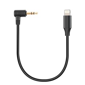 PULUZ 3.5mm TRS Male to 8 Pin Male Live Microphone Audio Adapter Cable for PU3153 / PU3154 (Black)