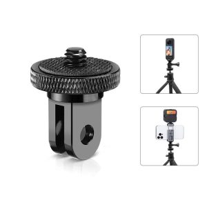 PULUZ 1 / 4 inch Screw Metal Tripod Mount Action Camera Adapter (Black)