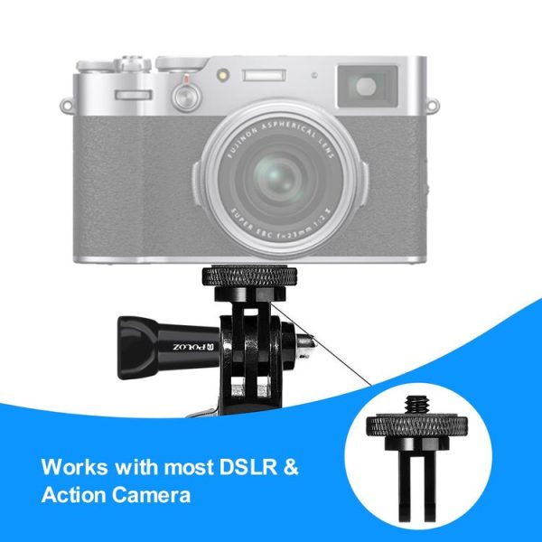PULUZ 1 / 4 inch Screw Metal Tripod Mount Action Camera Adapter (Black) - Image 6