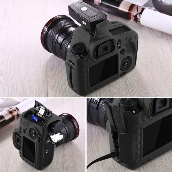PULUZ Soft Silicone Protective Case for Canon EOS 5D Mark III / 5D3 (Black) - Image 9