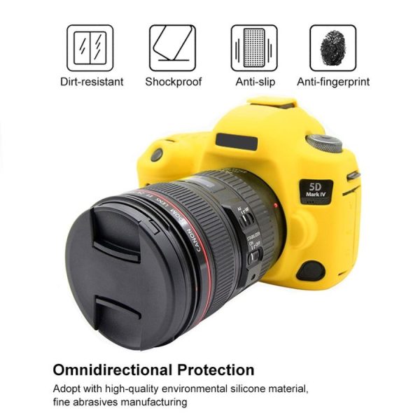 PULUZ Soft Silicone Protective Case for Canon EOS 5D Mark IV (Yellow) - Image 3