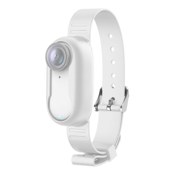 Insta360 GO 3 / GO 3S PULUZ Camera Silicone Case Wristband Bicycle Strap Extension Mount (White)