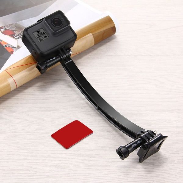 PULUZ Outdoor Motorcycle Cycling Helmet Extension Arm Set for PULUZ Action Sports Cameras Jaws Flex Clamp Mount for GoPro, Insta360, DJI and Other Action Cameras - Image 4