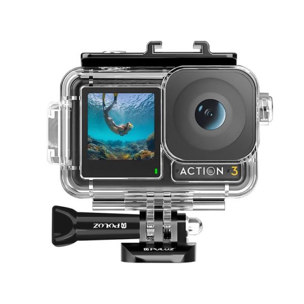 DJI Osmo Action 5 Pro / 3 / 4 PULUZ 40m Underwater Waterproof Housing Diving Case with Cold Shoe & Buckle Basic Mount & Screw - Image 2