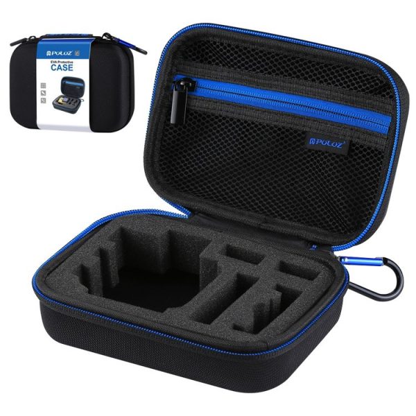 PULUZ Waterproof Carrying and Travel Case for GoPro, DJI Osmo Action and other Sport Cameras Accessories, Small Size: 16cm x 12cm x 7cm (Black)