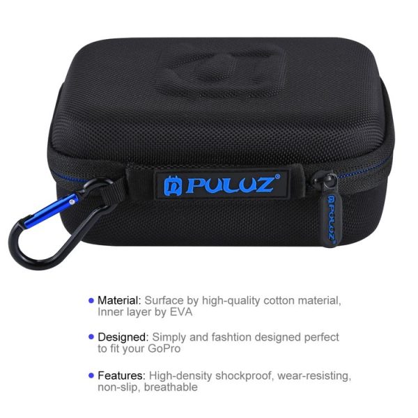 PULUZ Waterproof Carrying and Travel Case for GoPro, DJI Osmo Action and other Sport Cameras Accessories, Small Size: 16cm x 12cm x 7cm (Black) - Image 6