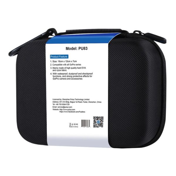 PULUZ Waterproof Carrying and Travel Case for GoPro, DJI Osmo Action and other Sport Cameras Accessories, Small Size: 16cm x 12cm x 7cm (Black) - Image 9