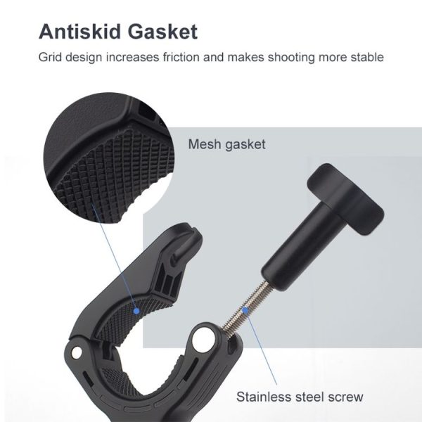PULUZ Handlebar Arm Mount with Phone Clamp & Mount Adapter & Long Screw - Image 3