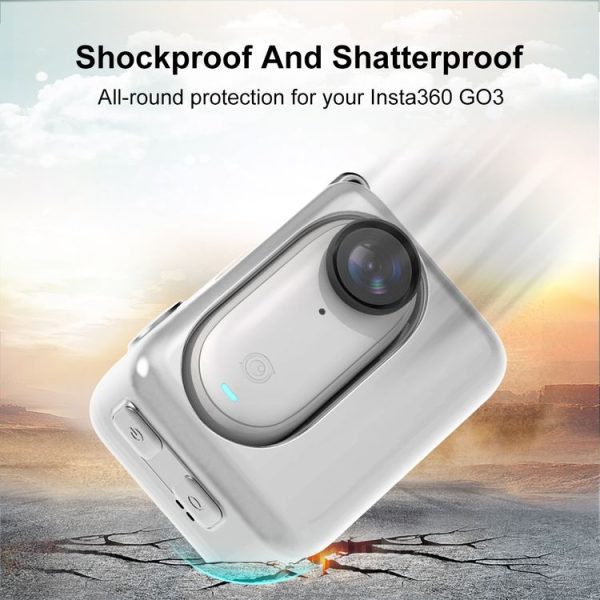 Insta360 GO 3 / GO 3S PULUZ Camera Charging Case Silicone Case (White) - Image 6