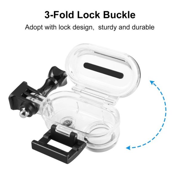 Insta360 GO 3 / GO 3S PULUZ 40m Underwater Waterproof Housing Case with Base Adapter & Screw (Transparent) - Image 4