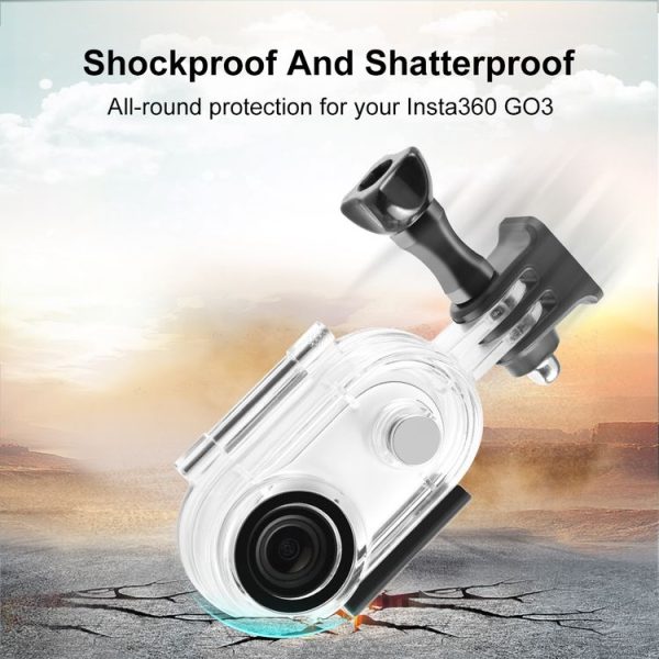 Insta360 GO 3 / GO 3S PULUZ 40m Underwater Waterproof Housing Case with Base Adapter & Screw (Transparent) - Image 7