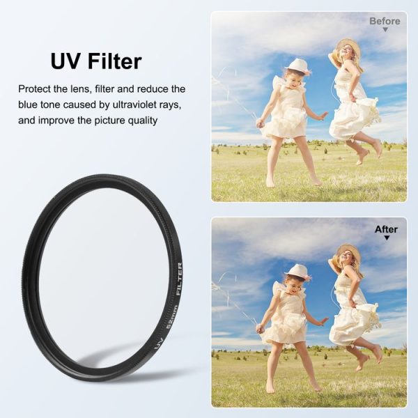 GoPro HERO12 Black / 11 Black / 11 Black Mini / 10 Black / 9 Black PULUZ 52mm UV ND2-400 Filter with Adapter Ring (Black) - Image 4