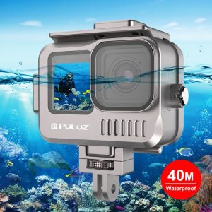 GoPro HERO13 Black / 12 Black / 11 Black / 10 Black / 9 Black PULUZ 40m Waterproof Housing Aluminum Alloy Protective Case (Grey)