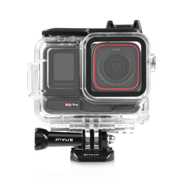 Insta360 Ace Pro PULUZ 60m Underwater Waterproof Housing Case with Base Adapter & Screw (Transparent) - Image 4
