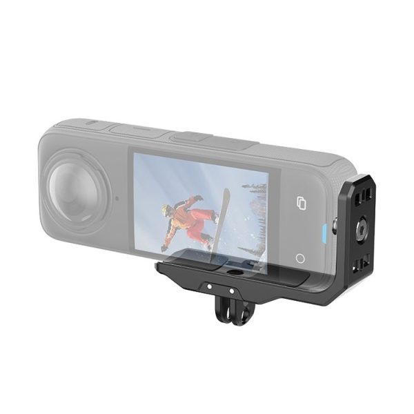 Insta360 X4 PULUZ Vertical Horizontal Shooting Quick Release Metal L Bracket (Black)