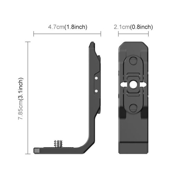 Insta360 X4 PULUZ Vertical Horizontal Shooting Quick Release Metal L Bracket (Black) - Image 3