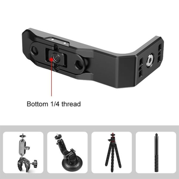 Insta360 X4 PULUZ Vertical Horizontal Shooting Quick Release Metal L Bracket (Black) - Image 4