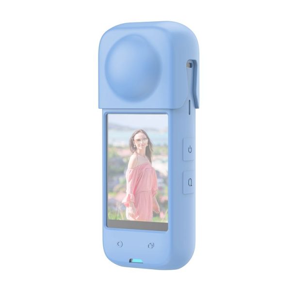 Insta360 X4 PULUZ Full Body Dust-proof Silicone Protective Case (Blue) - Image 2