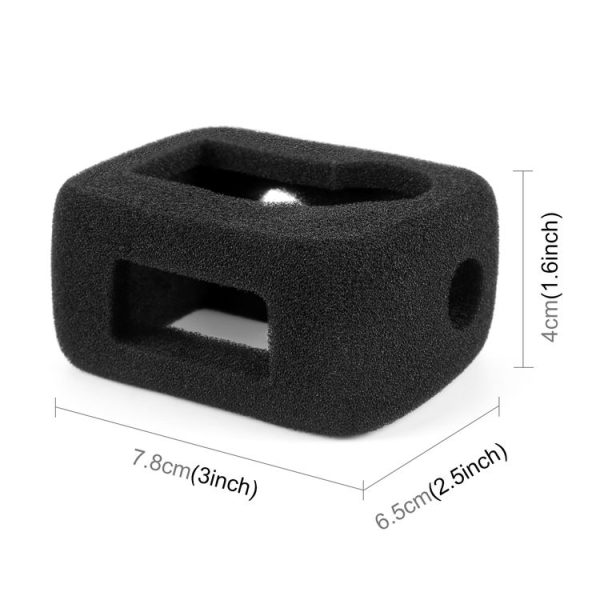 DJI Osmo Action 5 Pro / 4 / 3 PULUZ High Density Foam Windshield (Black) - Image 4