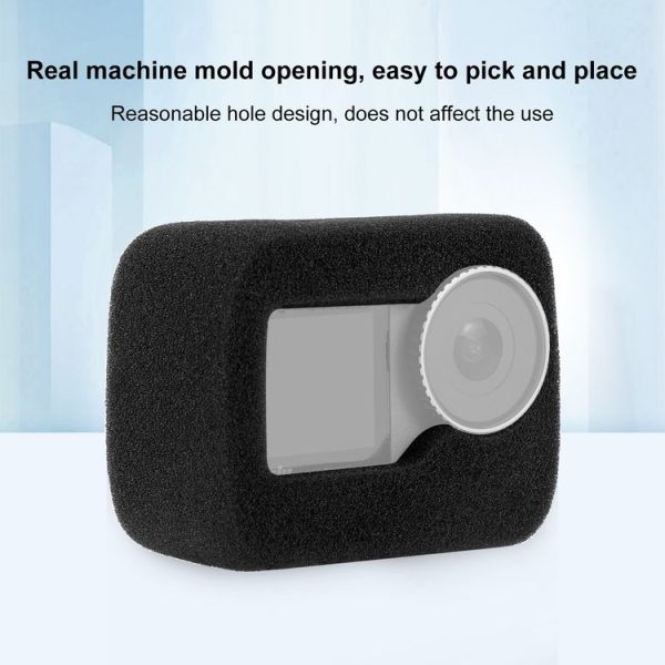 DJI Osmo Action 5 Pro / 4 / 3 PULUZ High Density Foam Windshield (Black) - Image 6