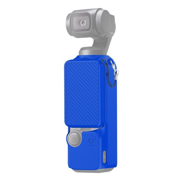 DJI OSMO Pocket 3 PULUZ 2 in 1 Silicone Cover Case Set with Strap (Blue)