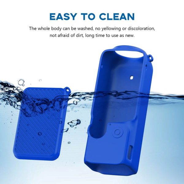 DJI OSMO Pocket 3 PULUZ 2 in 1 Silicone Cover Case Set with Strap (Blue) - Image 7