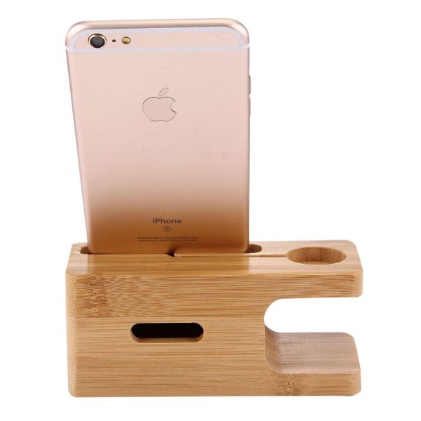 Bamboo Wooden Charger Holder for Apple Watch 38mm & 42mm / iPhone 7 & 7 Plus / iPhone 6 & 6 Plus / iPhone 5 & 5S & 5C - Image 8