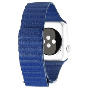 Baseus for Apple Watch 42mm Back Series Magnetic Closure Clasp PU Leather Watchband (Blue)