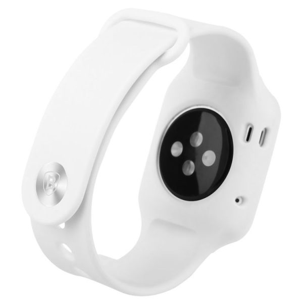 Baseus for Apple Watch Sport 42mm Fresh Color Plus Series Soft TPU Watchband Protective Case (White)