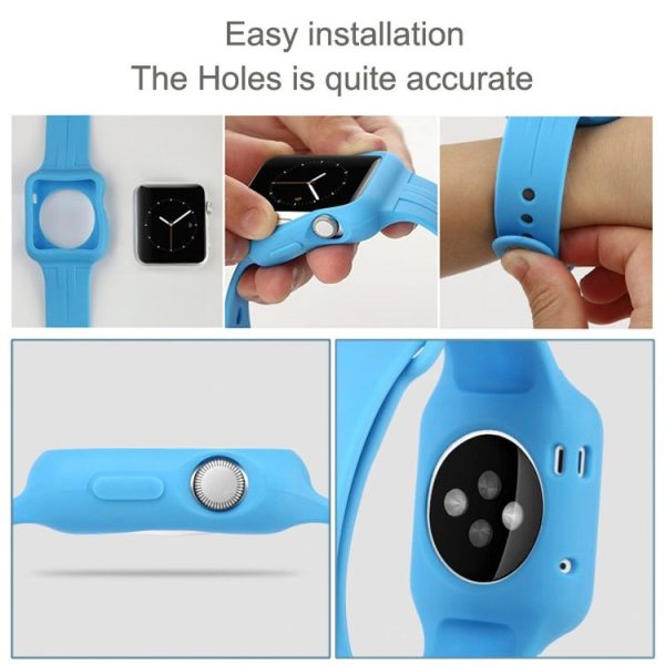 Baseus for Apple Watch Sport 42mm Fresh Color Plus Series Soft TPU Watchband Protective Case (White) - Image 10