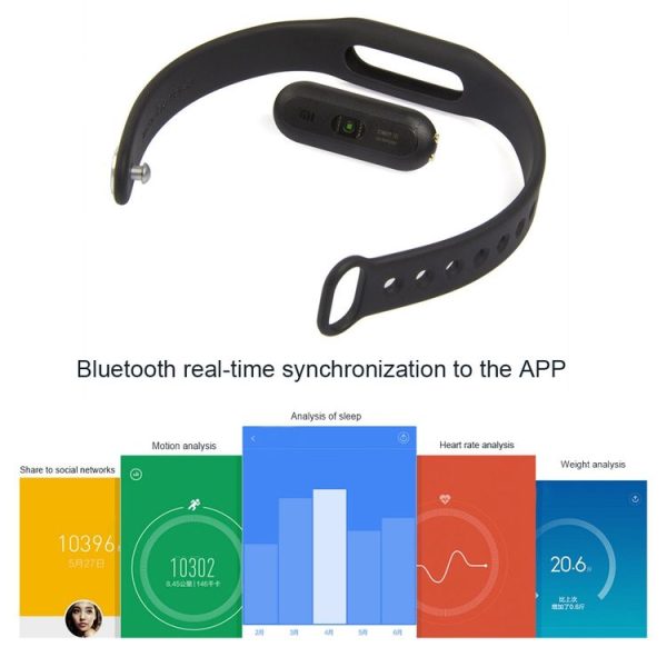 Original Xiaomi 1S Mi Band Light-sensitive Version Bluetooth 4.0 IP67 Waterproof Smart Bracelet with Heart Rate Monitor & Sport Tracker & Sleep Monitor & Call Reminder For Android 4.4 OS and IOS 7.0 or Above Devices (Yellow) - Image 4